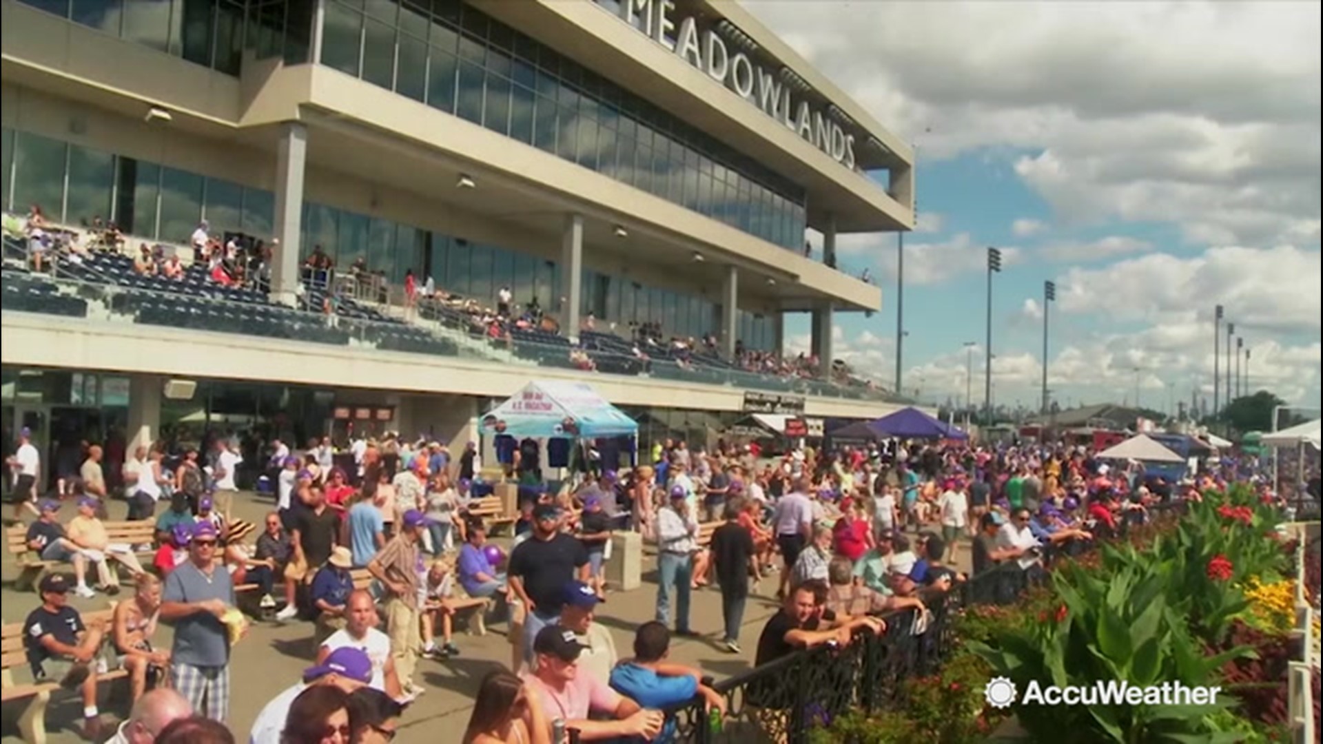 Dexter Henry visited the Meadowlands Racetrack in East Rutherford, NJ days before the 94th Hambletonian to talk to the Director of Racing Properties and a hall of fame driver about how weather impacts the sport of harness racing.