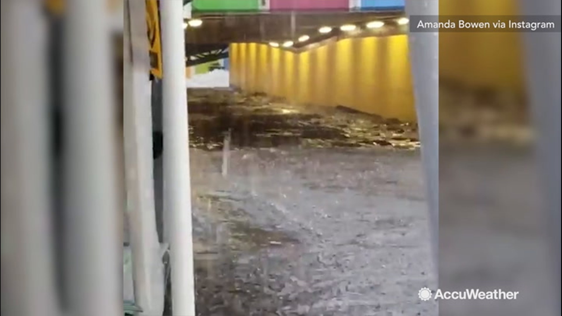 Severe storms swept through West Mifflin, Pennsylvania on June 28, bringing heavy rain and causing major flooding at Kennywood Park.