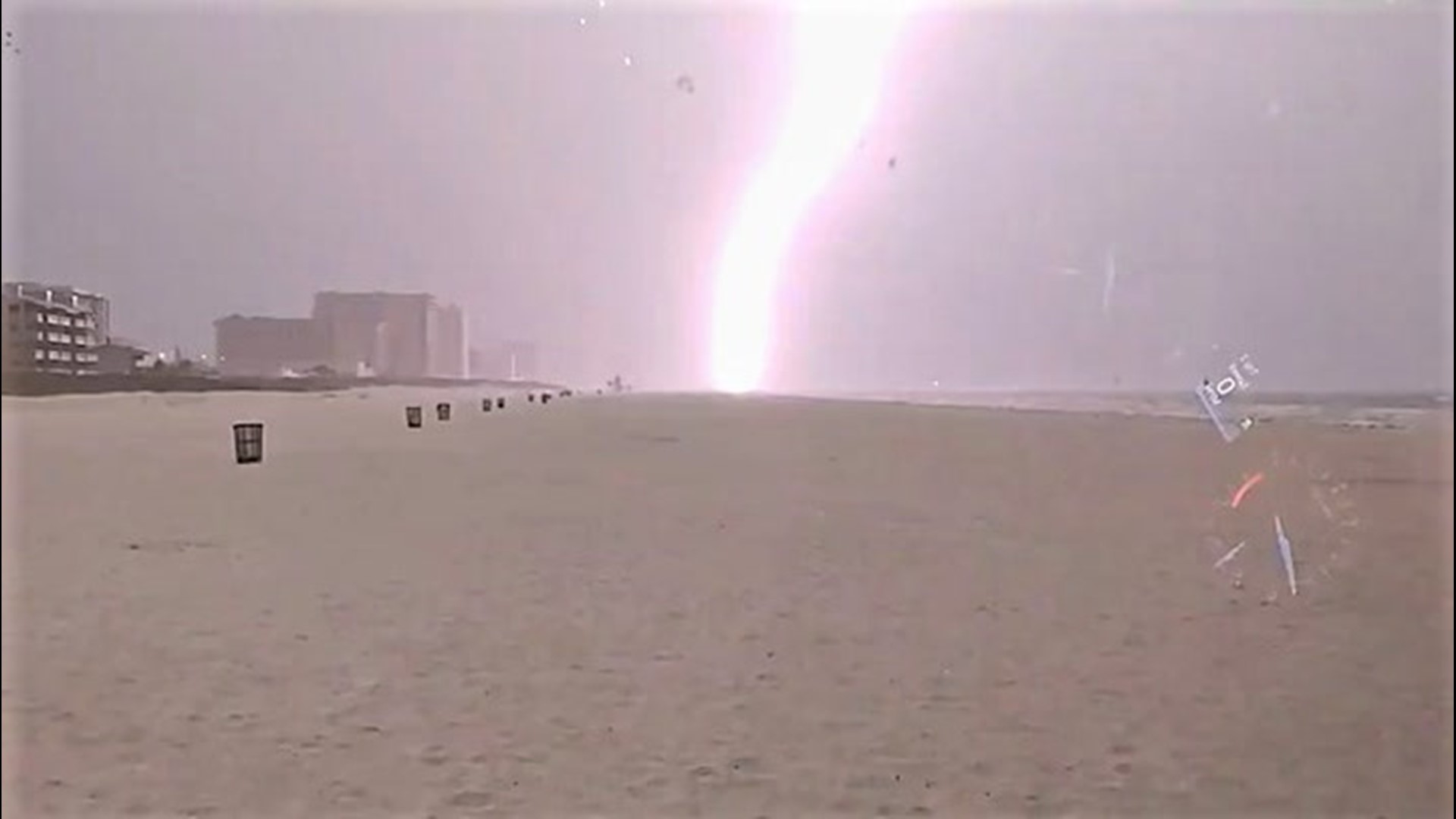 Severe storms moved through Clearwater Beach in Clearwater, Florida, with roaring thunder and lightning strikes on May 18.