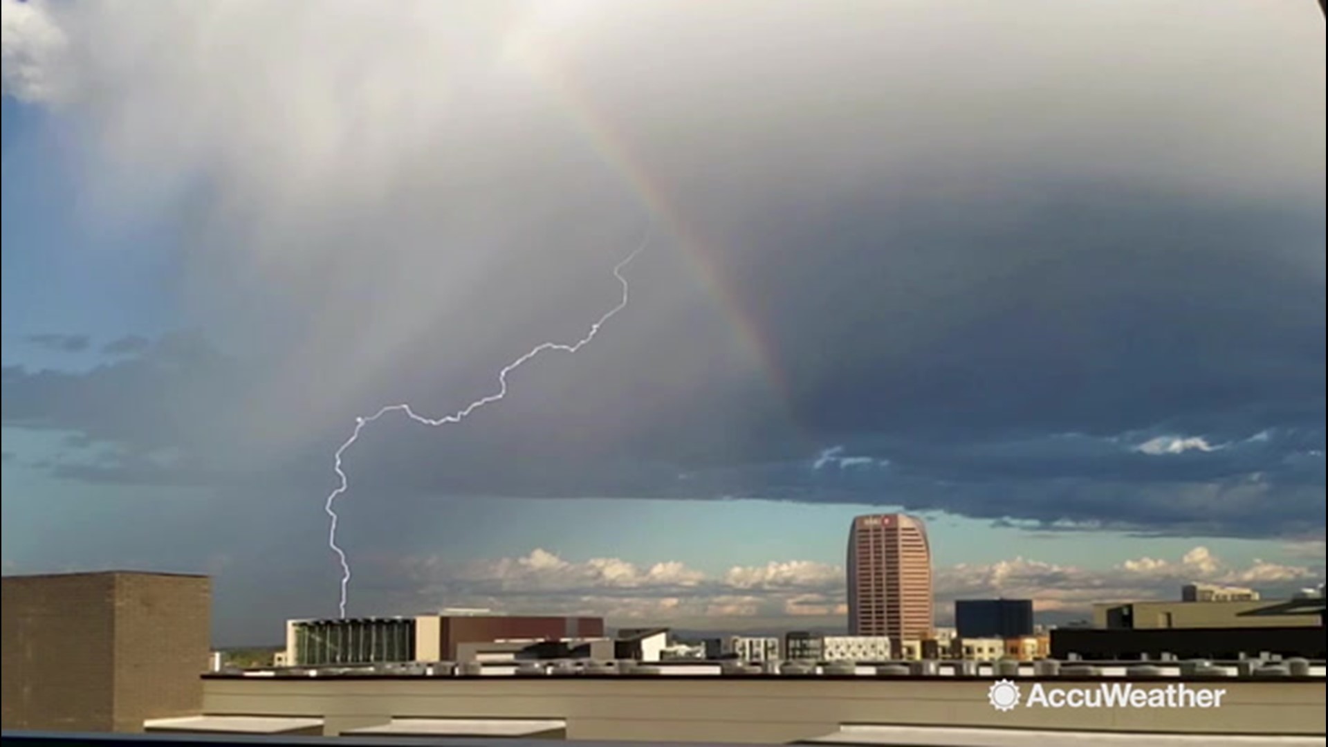 Thunderstorms created an eerily beautiful scene early Wednesday, Nov. 6, morning just as the sun rose. Dangerous lightning leaped out of storms in Phoenix, Arizona, during the morning commute. An upper-level disturbance swung through the Southwest, sparking the unseasonal storms, which dropped heavy rain and hail to parts of Arizona throughout the day.