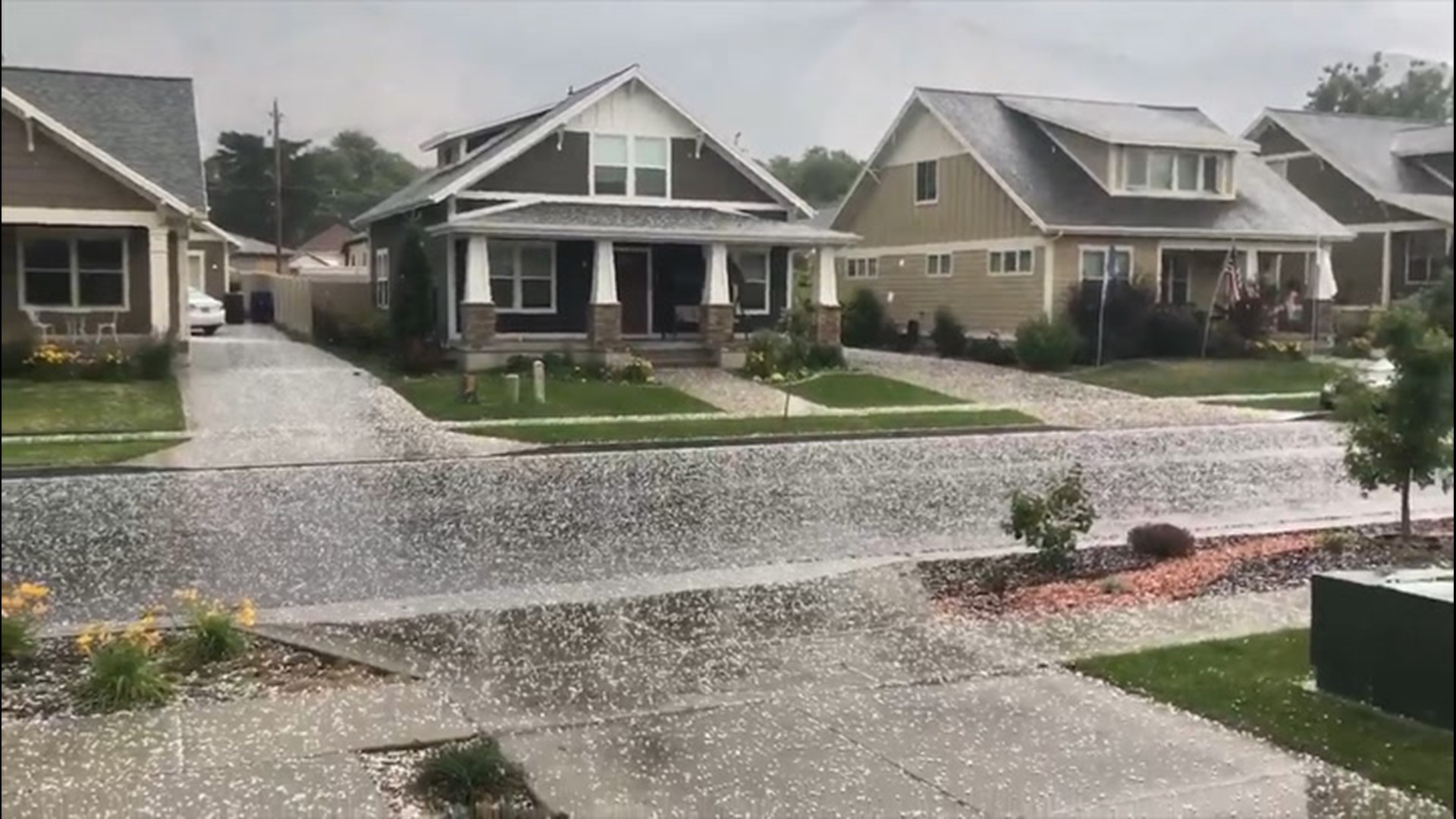 Residents of Ogden, Utah, were pelted with hail as a storm passed through on Tuesday, June 16.