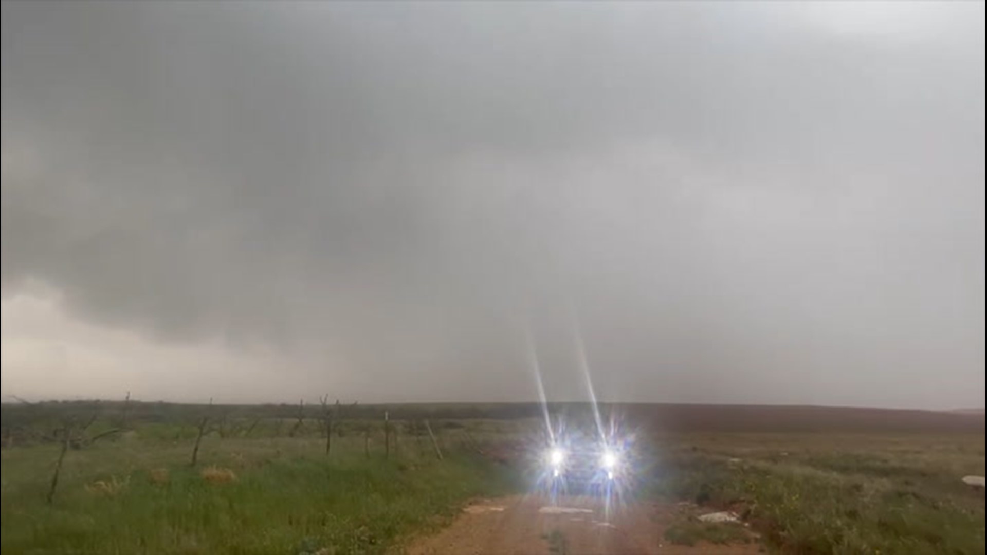 Storm chaser Reed Timmer was in Guthrie, Texas, where a severe storm brought large hail, slamming the area on April 27.