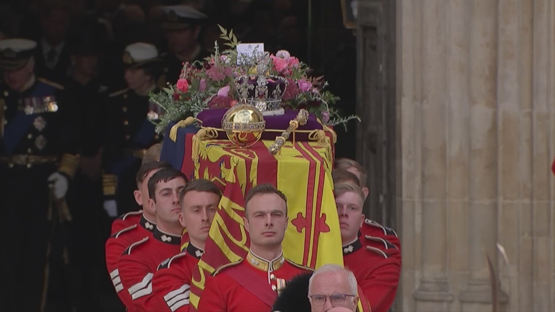 The Queen was laid to rest after the bagpipes were played.  Buzz60's Keri Lumm shares the significance.