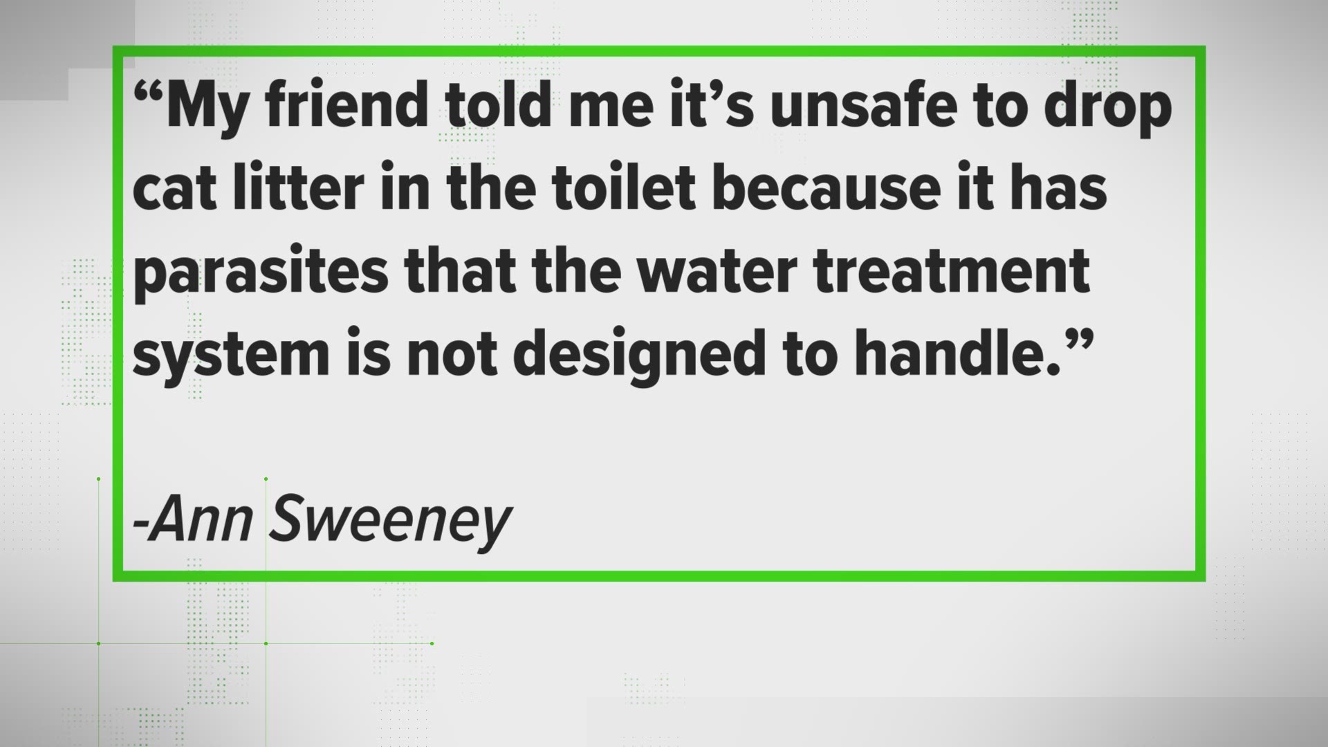 Does flushing cat litter pose a health risk to our water supplies? You asked, we answer!