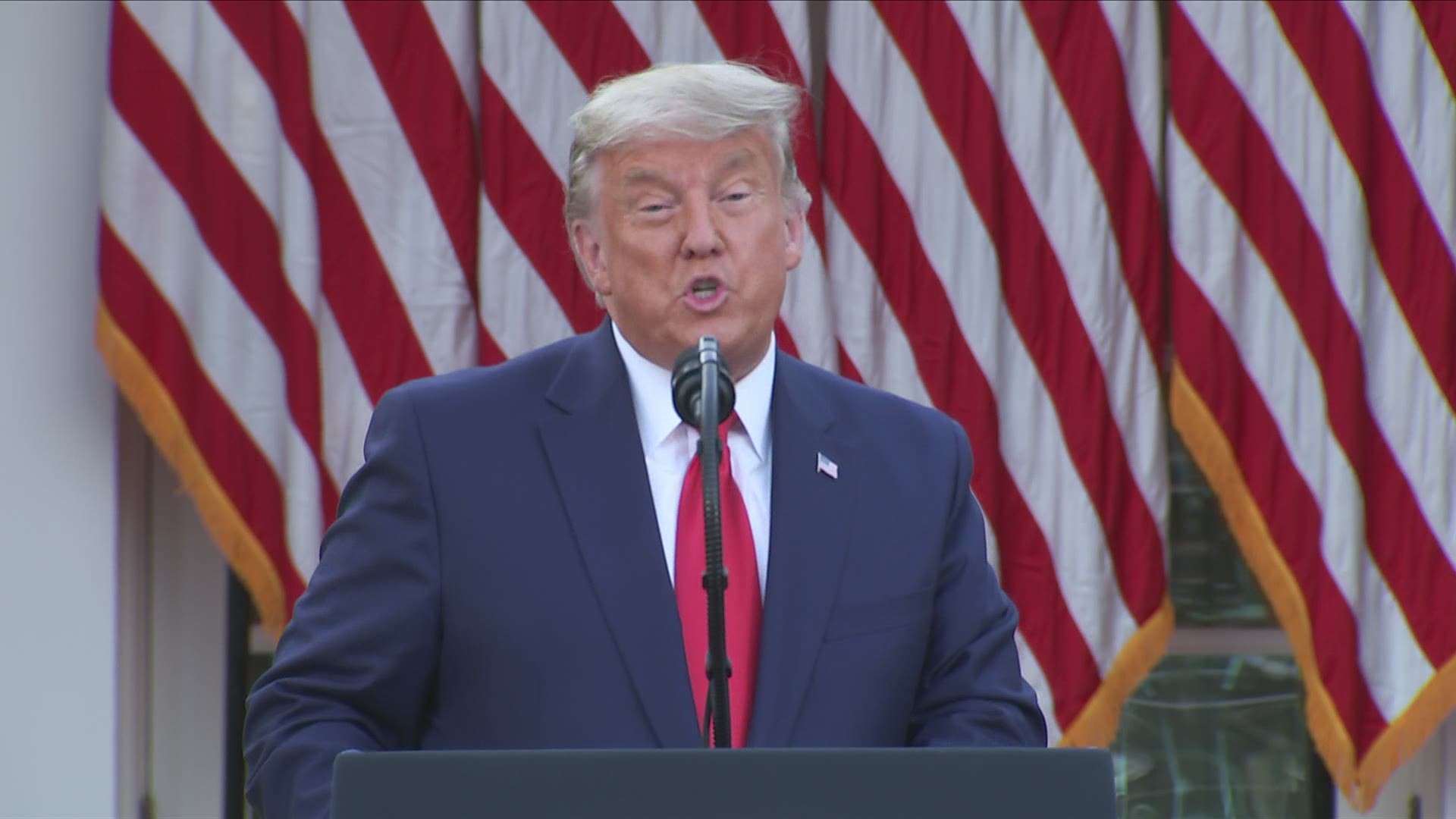 President Trump spoke from the White House Rose Garden on Friday giving details about Operation Warp Speed, the effort to get a coronavirus vaccine available.