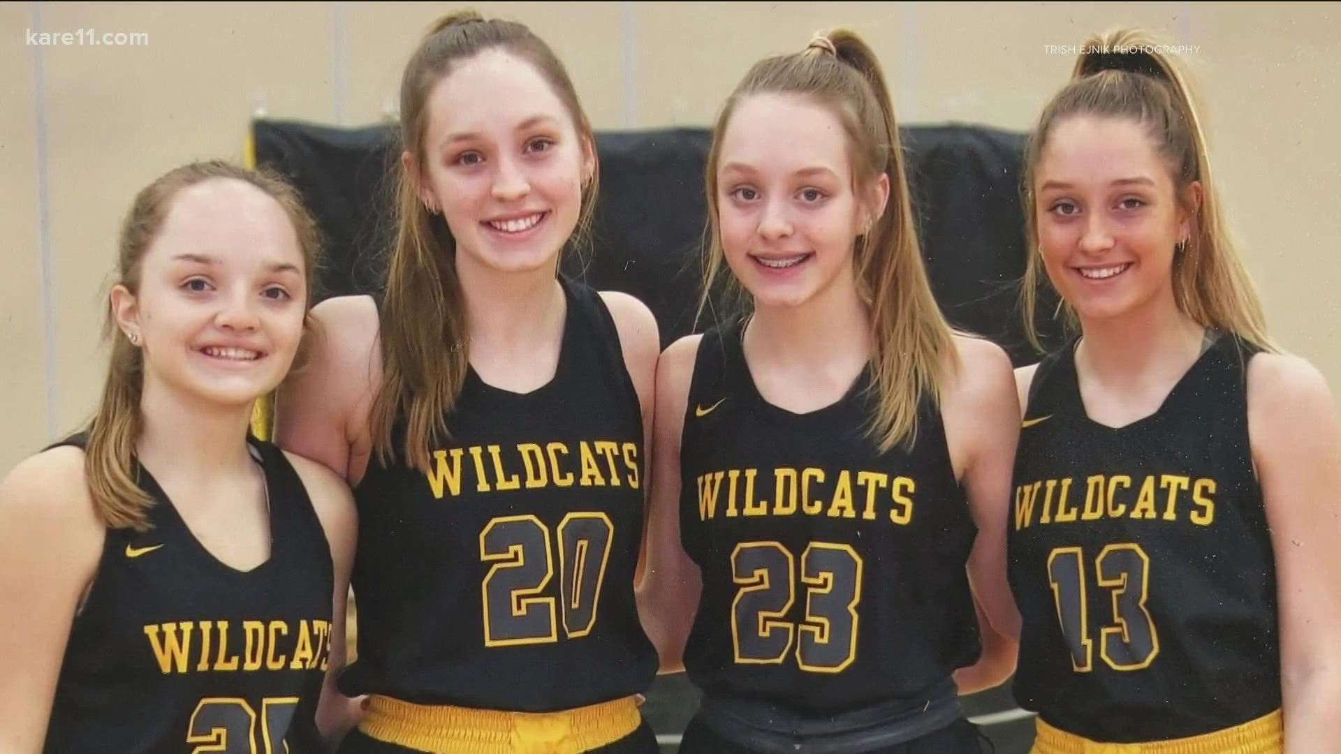 Courtney, Mackenzie, Dakota & Avery Rich all play varsity for New London-Spicer.  But that's just the beginning of a heartwarming story.