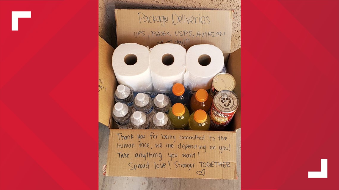 Heartwarming Care Package Left For Delivery Drivers