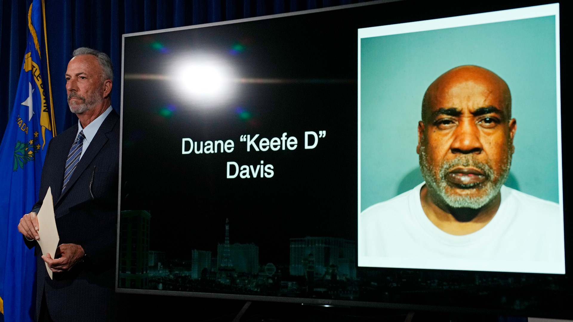 One of the last living witnesses to the fatal drive-by shooting of rapper Tupac Shakur in Las Vegas was charged with murder Friday in the 1996 killing.