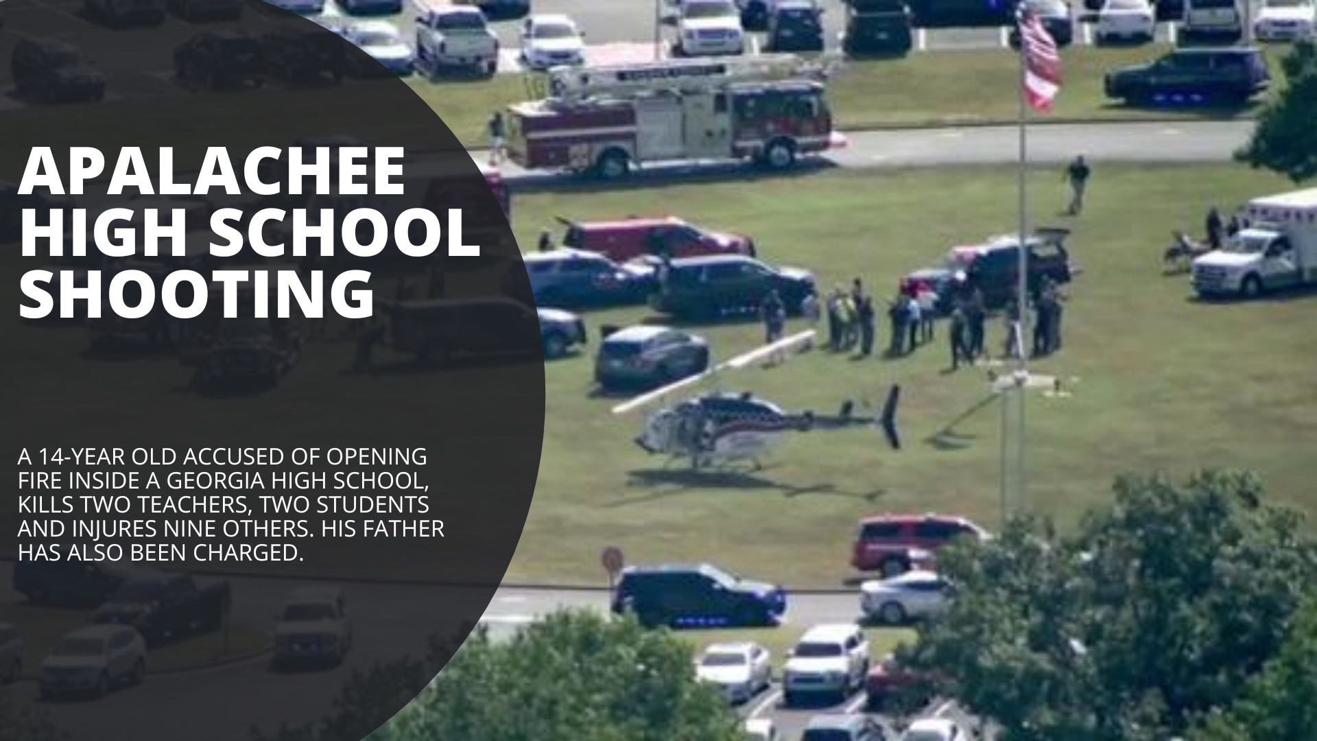 Four people were killed inside Apalachee High School in Winder, Georgia and a 14-year-old and his father are charged.