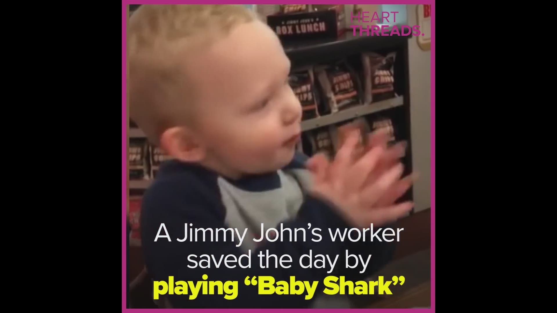 A quick thinking teen turned on "Baby Shark" to calm a fussy baby and restored a mom's faith in people.