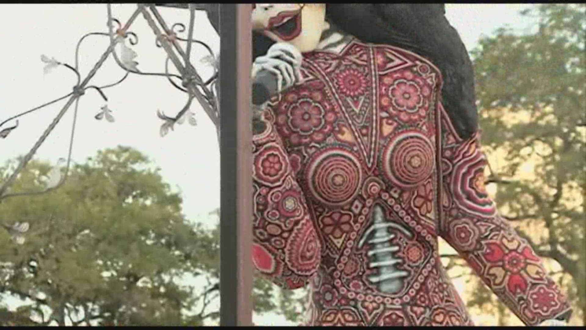 A 8-foot-tall Catrina homage to Selena adorned with more than 2 million beads is being displayed in a custom Día de Muertos altar downtown.