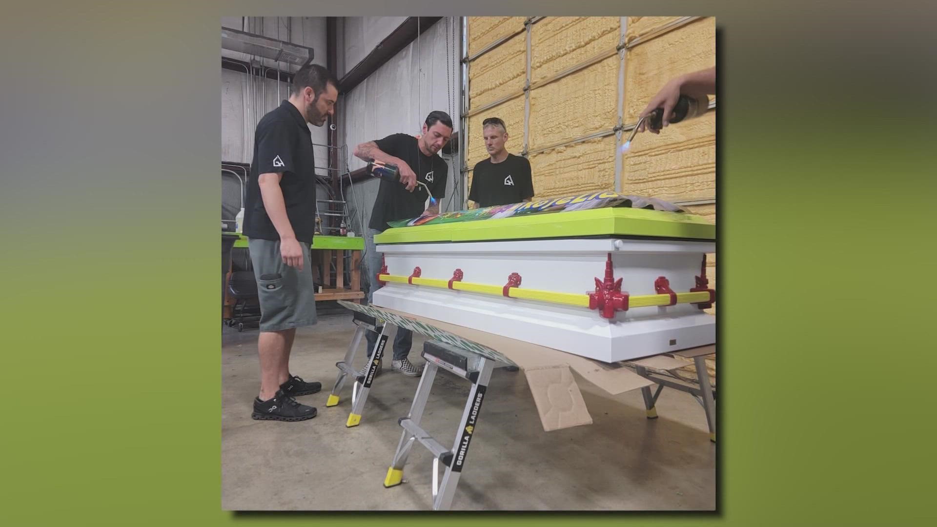 SoulShine Industries, a business out of Edna, Texas, in southeast Texas, has created caskets for the 19 child victims of the Uvalde school shooting last Tuesday.