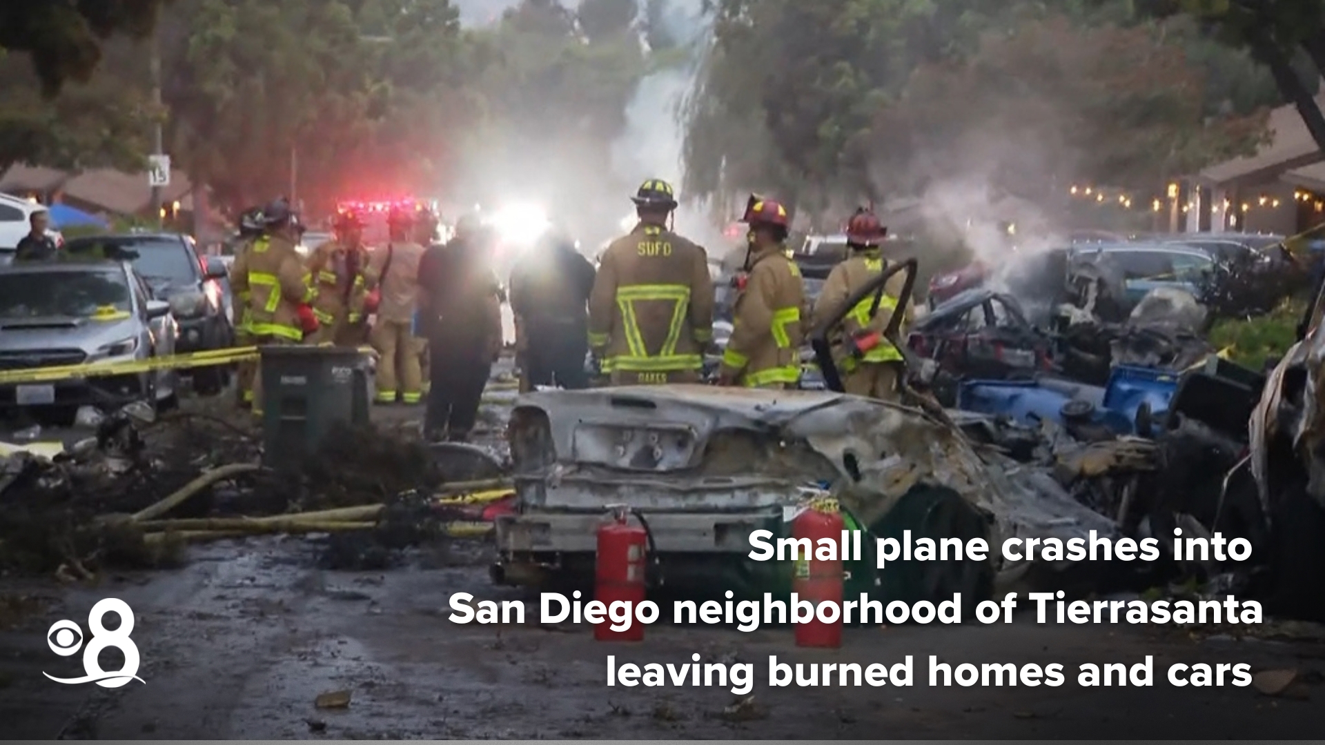 Police said a small Cessna aircraft crashed around 4 a.m. near Interstate 15 and Aero Dr. Authorities believe all of the fatalities are people who were on the plane.