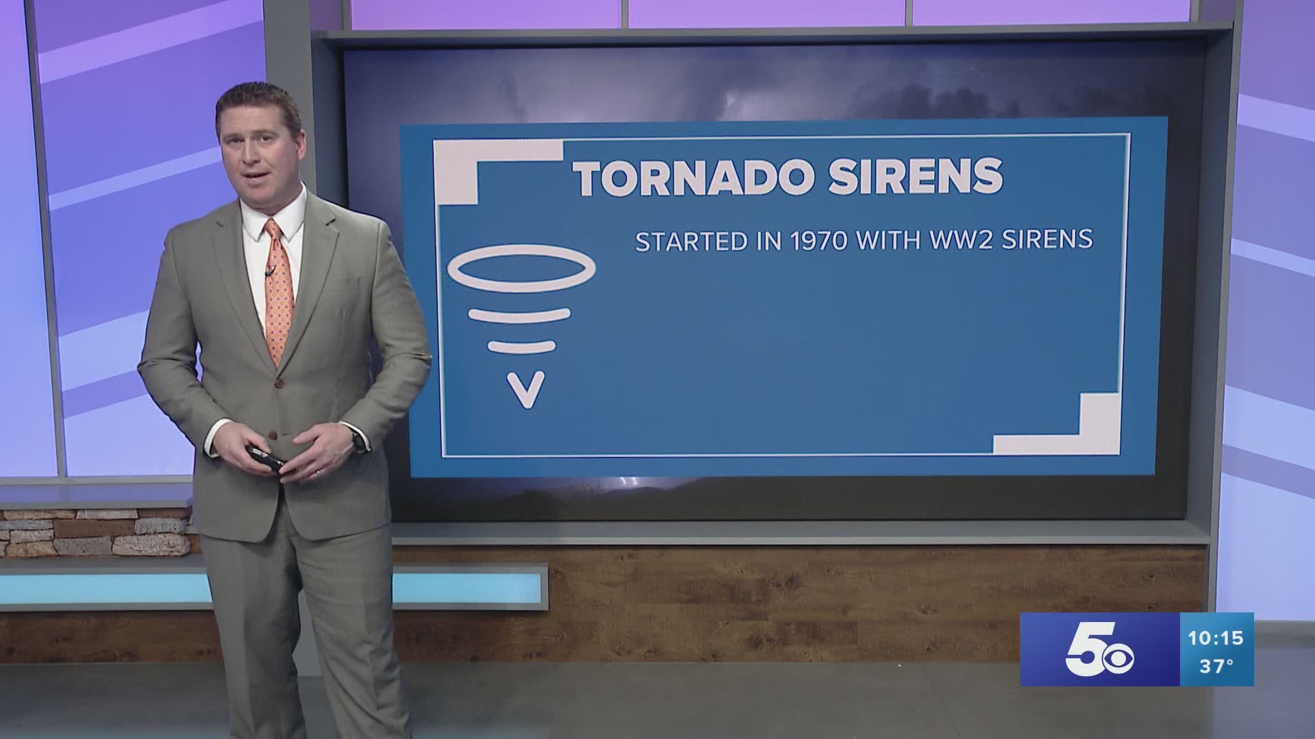 Tornado sirens as a way to receive warning information.
