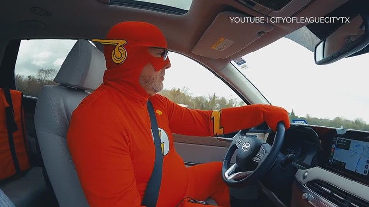 'Dash Gordon' | Houston area delivery driver spices up gig by wearing superhero costume