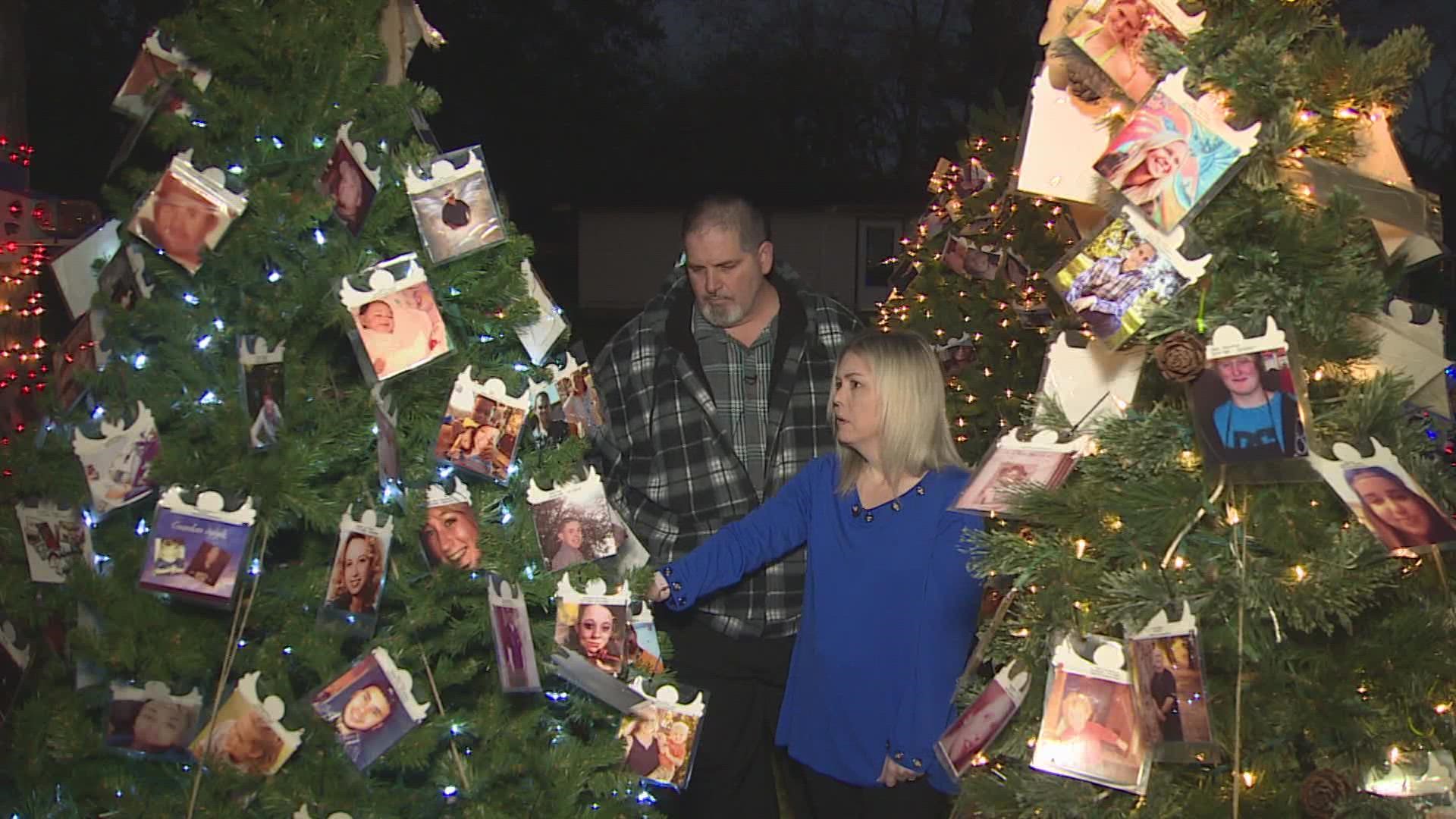 John and Mindy Red's daughter was killed in 2009 by an impaired driver. Now, they're on a mission to raise awareness by using the front yard of their Angleton home.