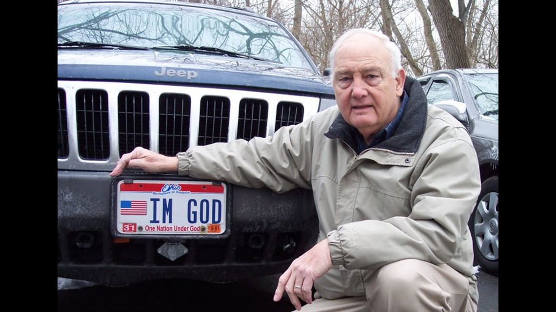 IM GOD': Kentucky atheist's vanity plate approved by judge