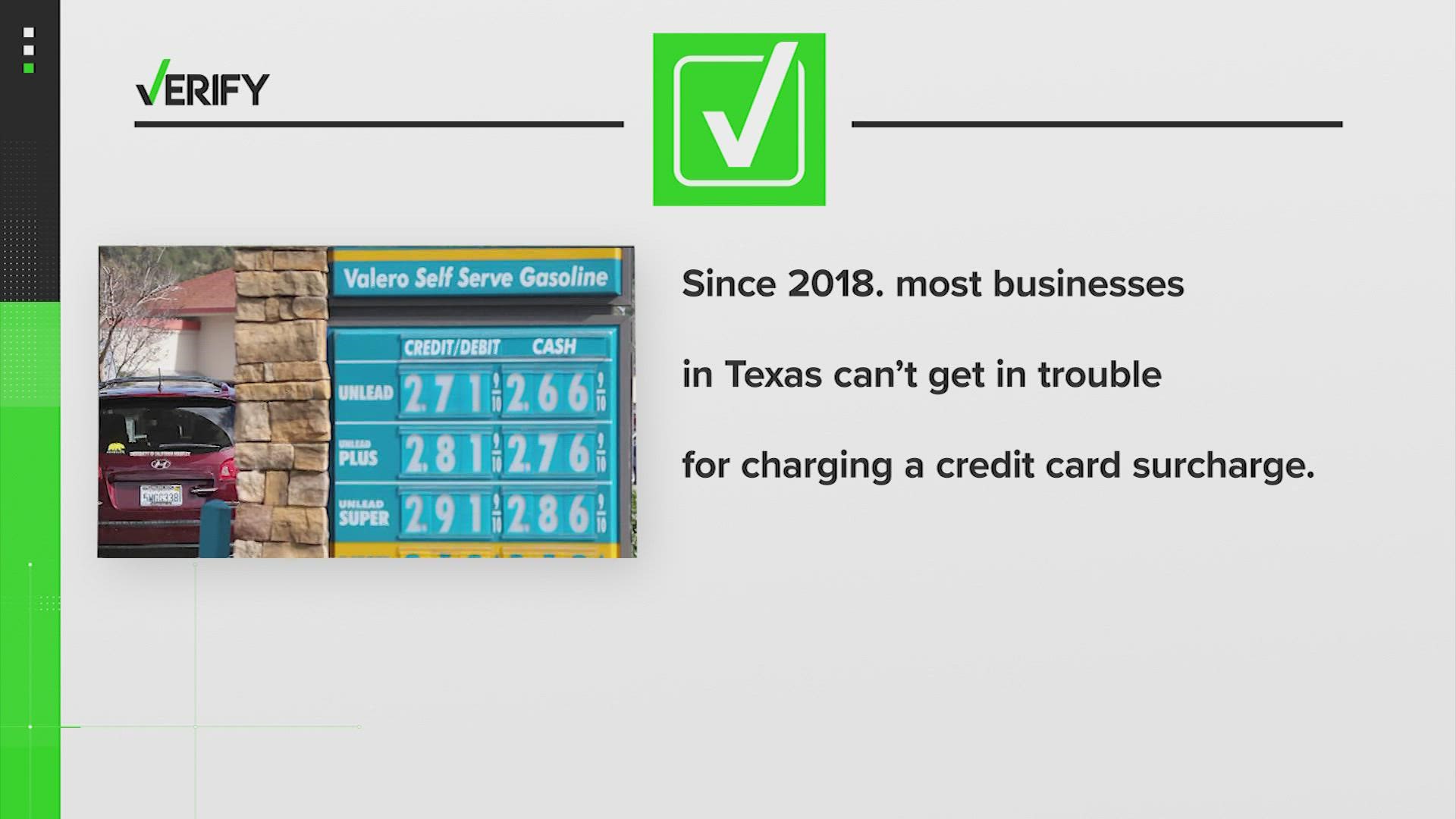 A viewer in Spring reached out to our VERIFY team when he thought he caught some gas stations breaking the law and charging more for gas.