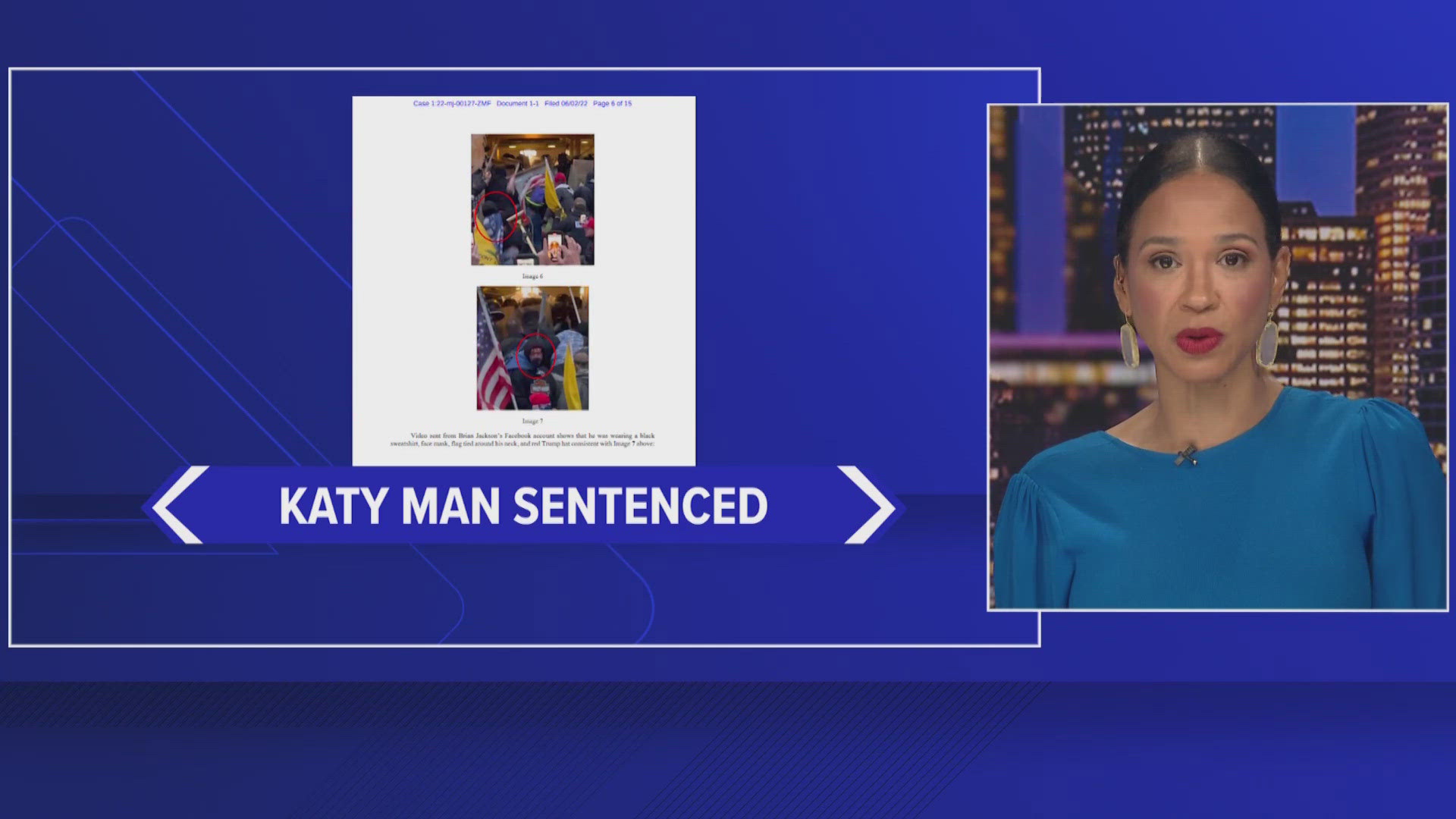 A Katy man was sentenced to three years for throwing a flagpole at officers during the Capitol riot in 2021.