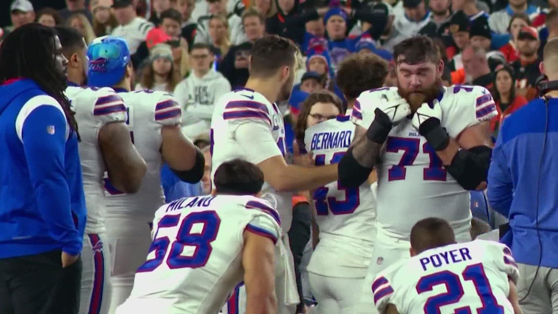 The Buffalo Bills tweeted early Tuesday morning that Damar Hamlin suffered a cardiac arrest following a tackle in the game. He remains in critical condition.