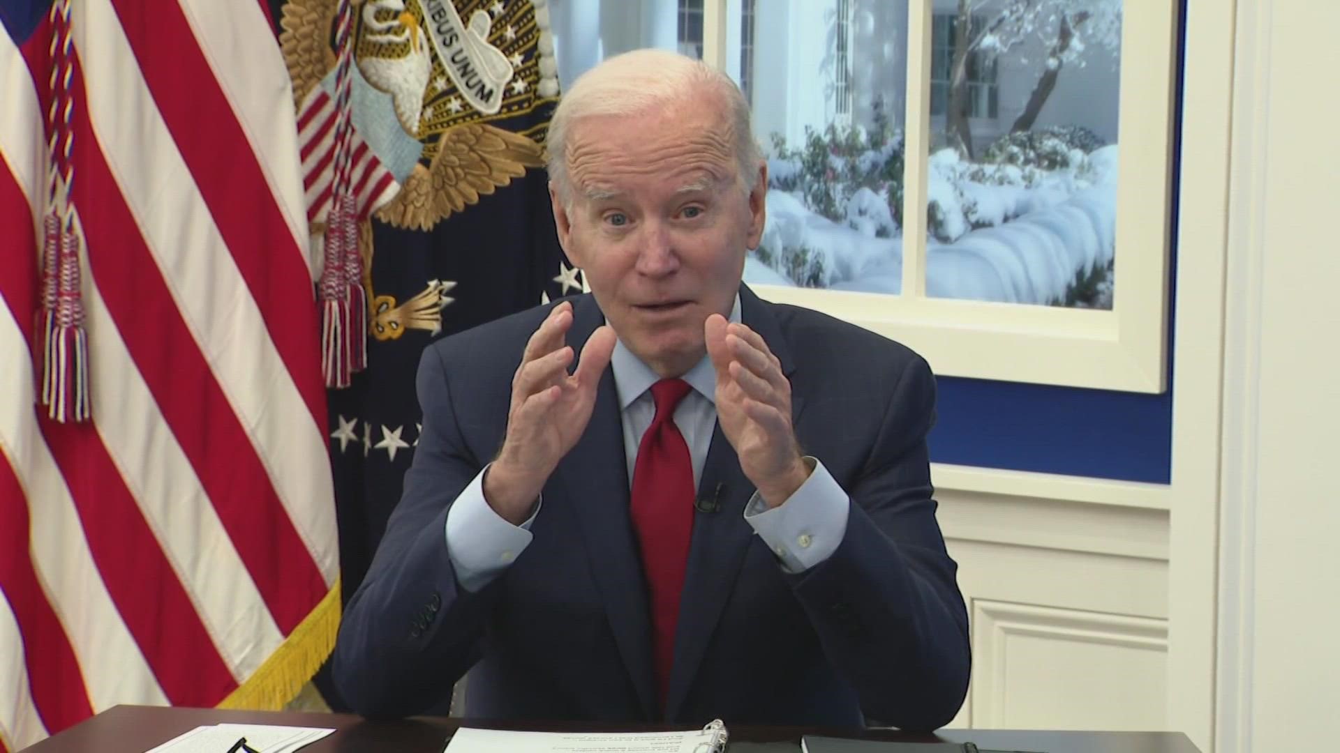 President Biden also mentioned the federal government will launch a website this month where you can get an at-home COVID test shipped to your home.
