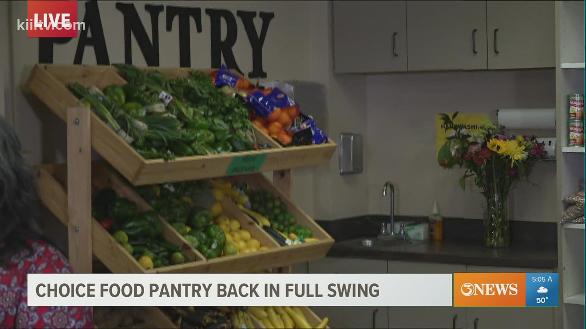 After being closed for in person shopping due to the coronavirus pandemic, the choice pantry is back!