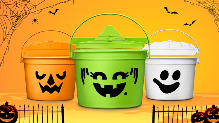 They're here! McDonald's Happy Meals now served in Halloween 'boo buckets' while supplies last