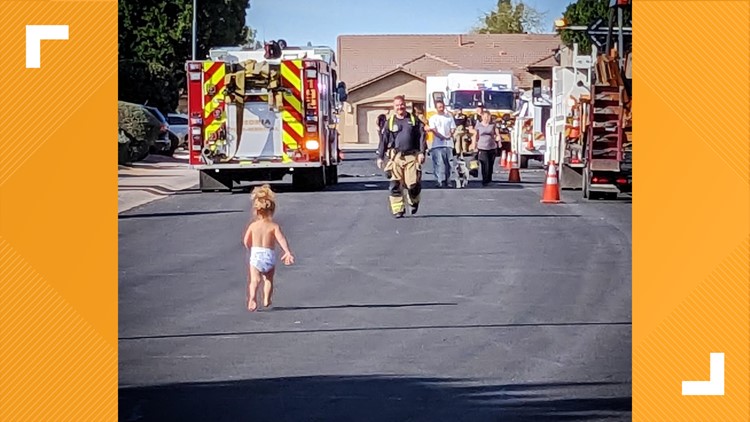 This moment between a Glendale firefighter and his daughter is warming the internet's heart