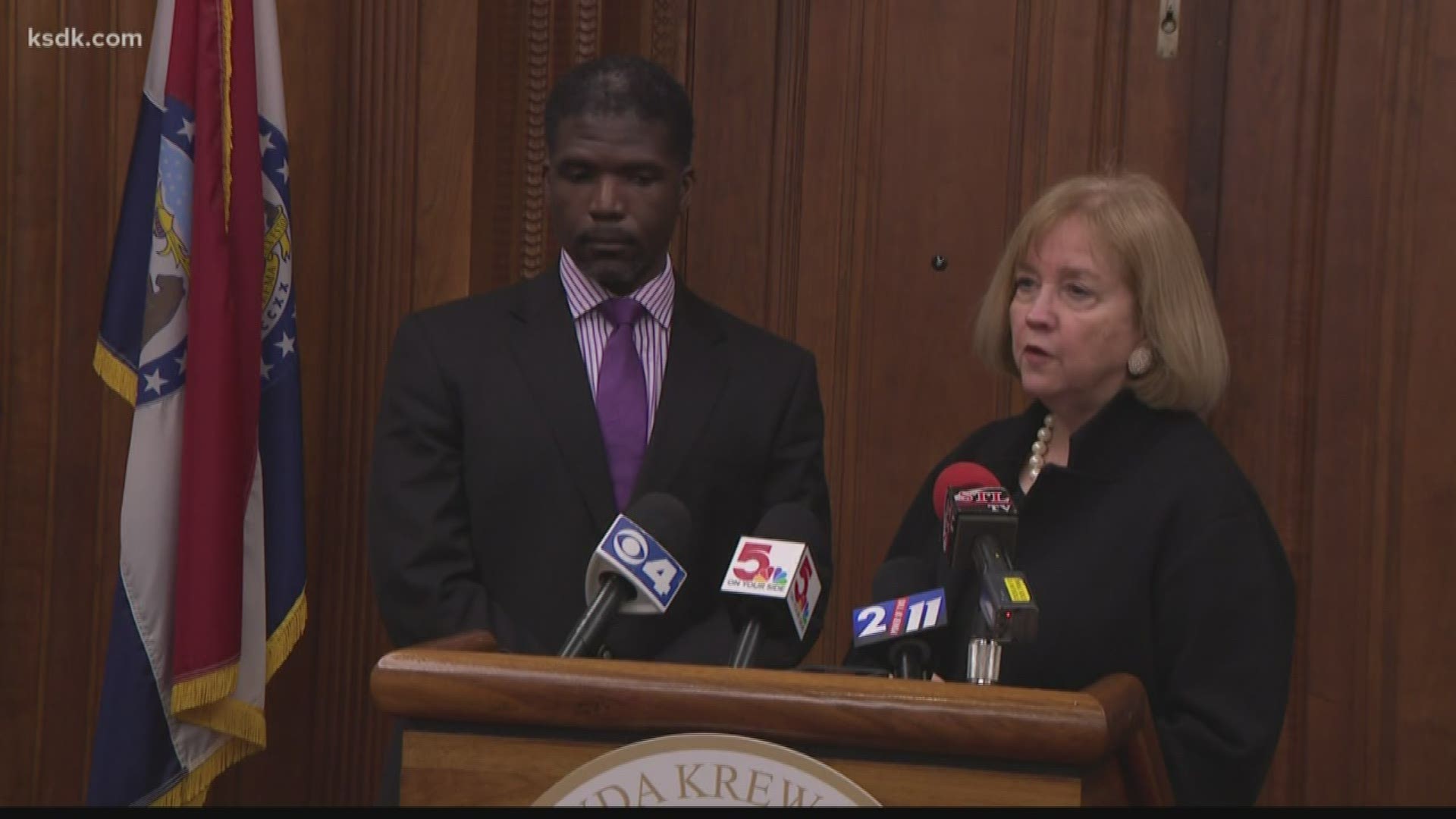 In a tweet, Mayor Krewson said she and the St. Louis Department of Health received word of the second presumptive positive case in the city