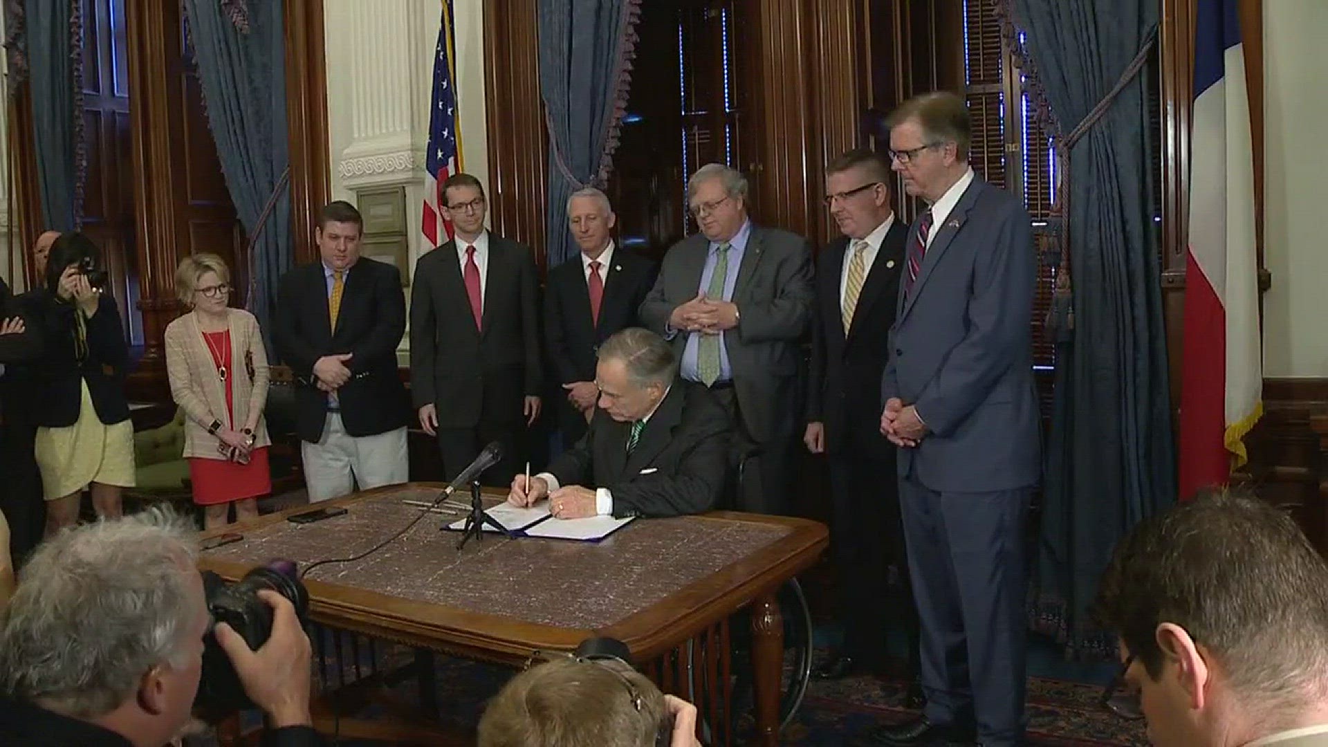 Governor Greg Abbott signs a bill to crack down on teachers who have inappropriate relationships with students -- and a practice coined "pass the trash."