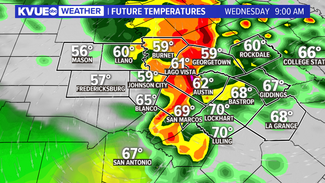 Austin weather Storms possible Tuesday night and Wednesday