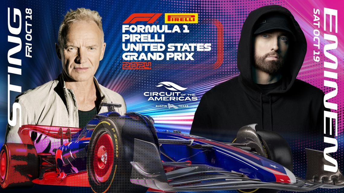 Eminem, Sting to play F1 U.S. Grand Prix at COTA in Austin