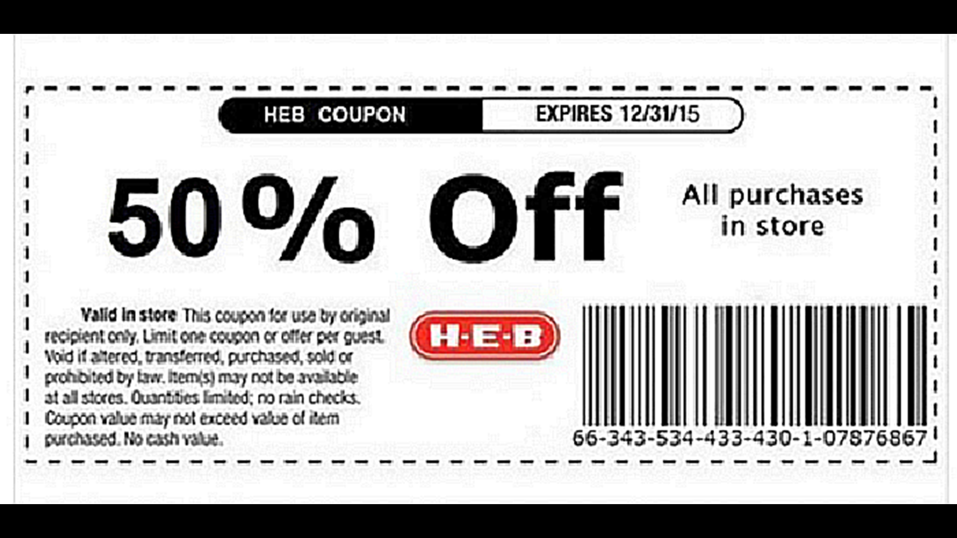 50% Off H-E-B Coupon Is Reported To Be Fake | Newswest9.com