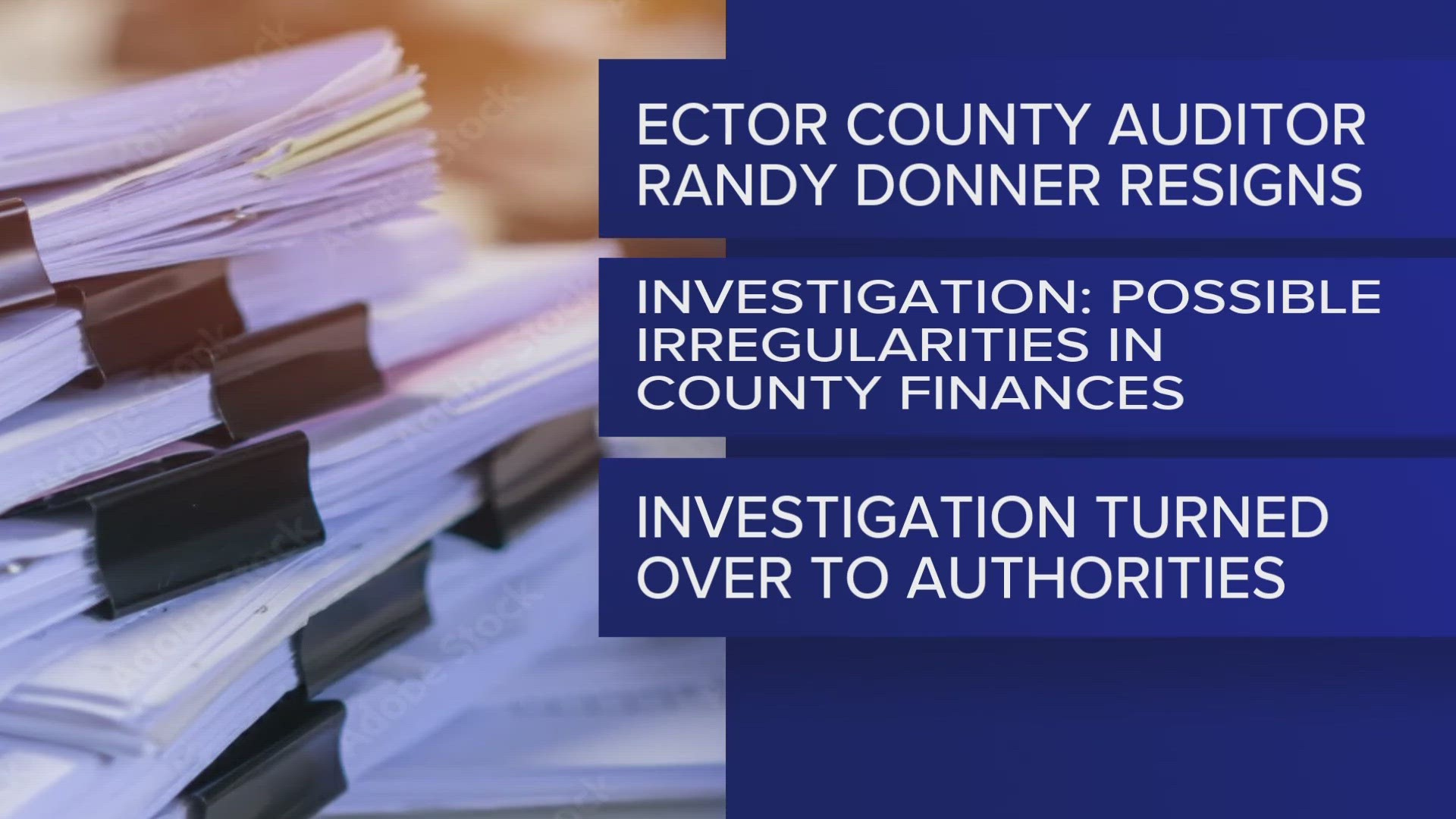 Ector County Judge Dustin Fawcett said the matter has been turned over to the proper authorities.
