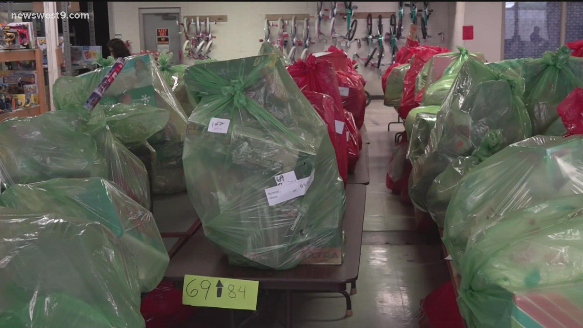 In addition to the gifts, families also received all of the materials for a traditional Christmas meal, including a ham.