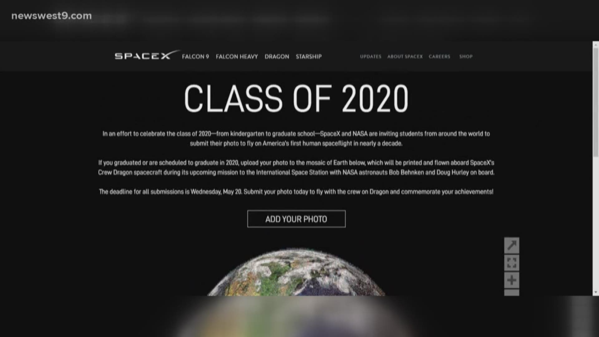 Spacex To Send Class Of 2020 Graduation Photos To Space