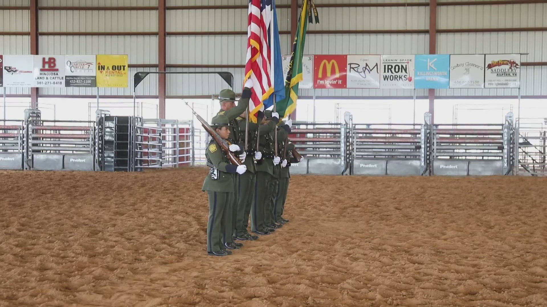 Sul Ross State University hosted the event for the first time at the university's arena in Marfa Friday.