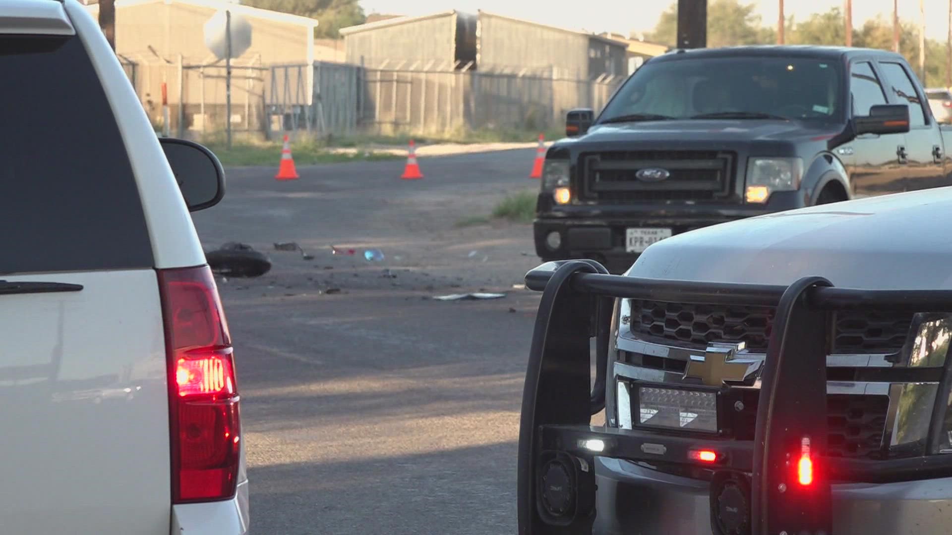 The crash, which was between a truck and a motorcycle, happened around 6 a.m. Tuesday.