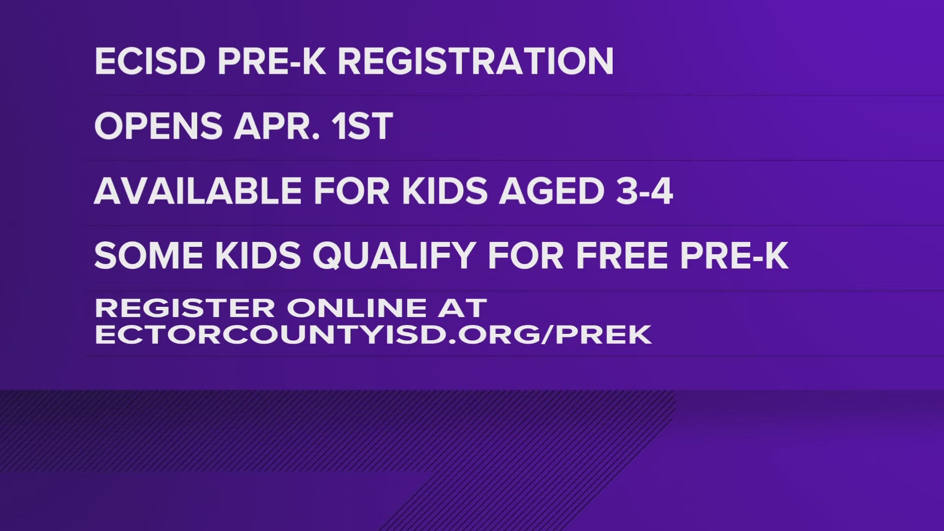ECISD PreK Round Up for 20232024 school year to begin on April 1