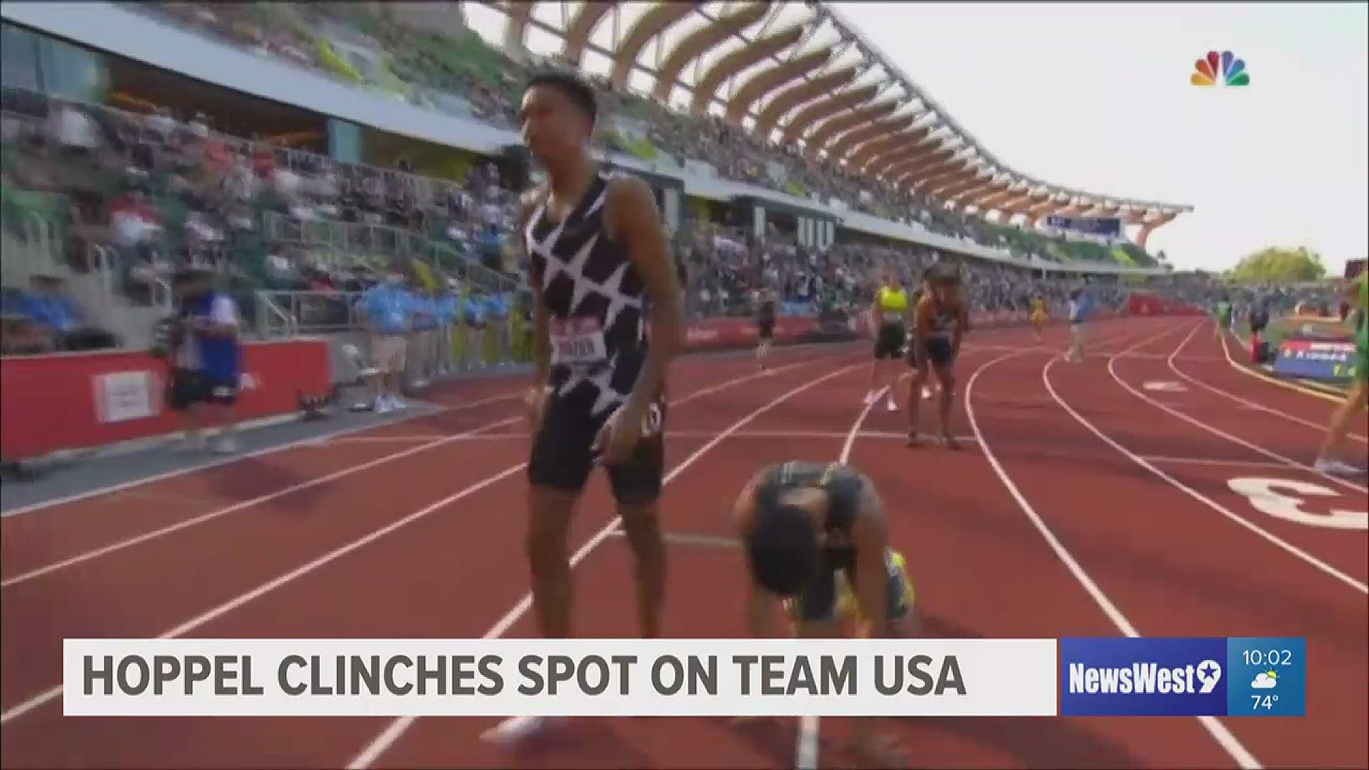 Midland High grad Bryce Hoppel finished 3rd in the 800 meter run at the Olympic trials, solidifying his spot on the USA national team