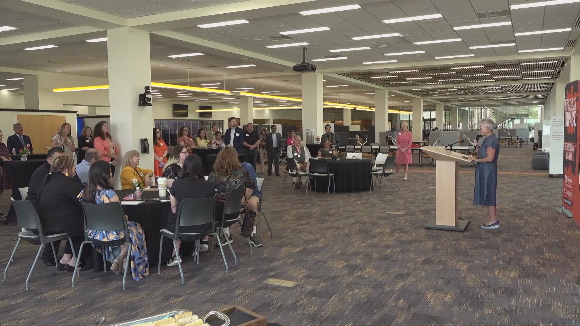 In honor of receiving a $10 million grant from the Permian Strategic Partnership and the Scharbauer Foundation, UTPB hosted a Behavioral Health Cohort Reception.