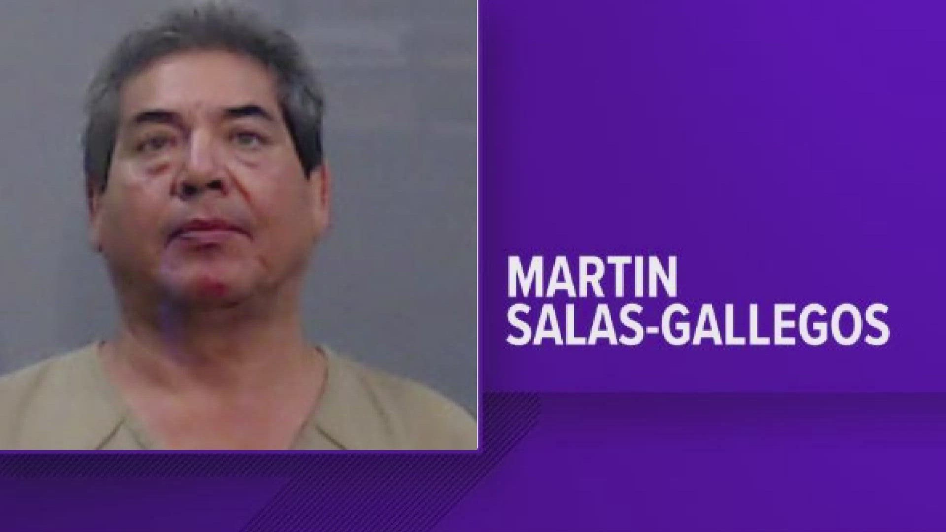 61-year-old Martin Salas-Gallegos of Odessa has been charged with Intoxication Manslaughter following the death of 57-year-old Ismael Martinez of Odessa.