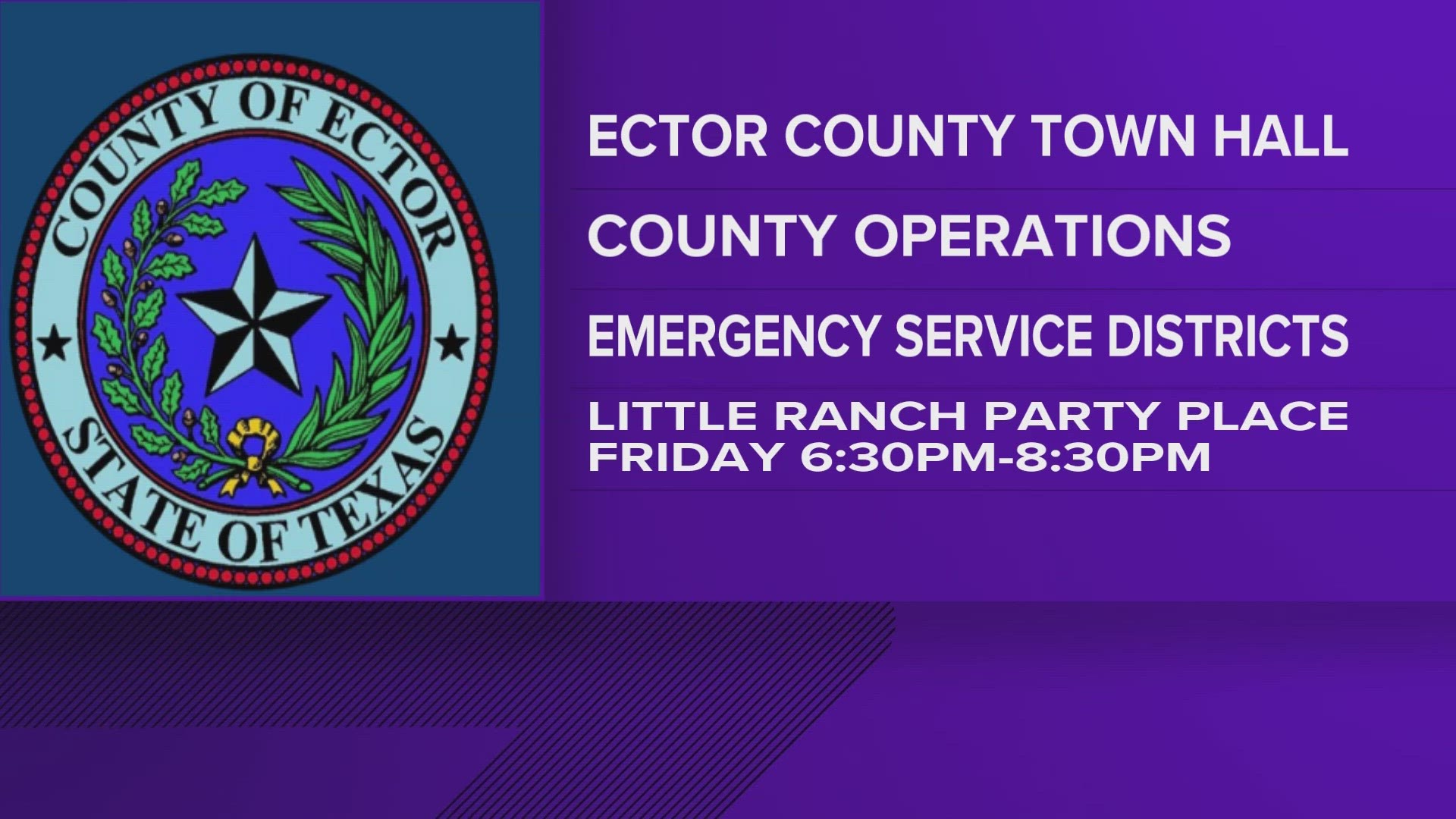 The meeting will take place at Little Ranch Party Place at 6:30 p.m. Friday night.