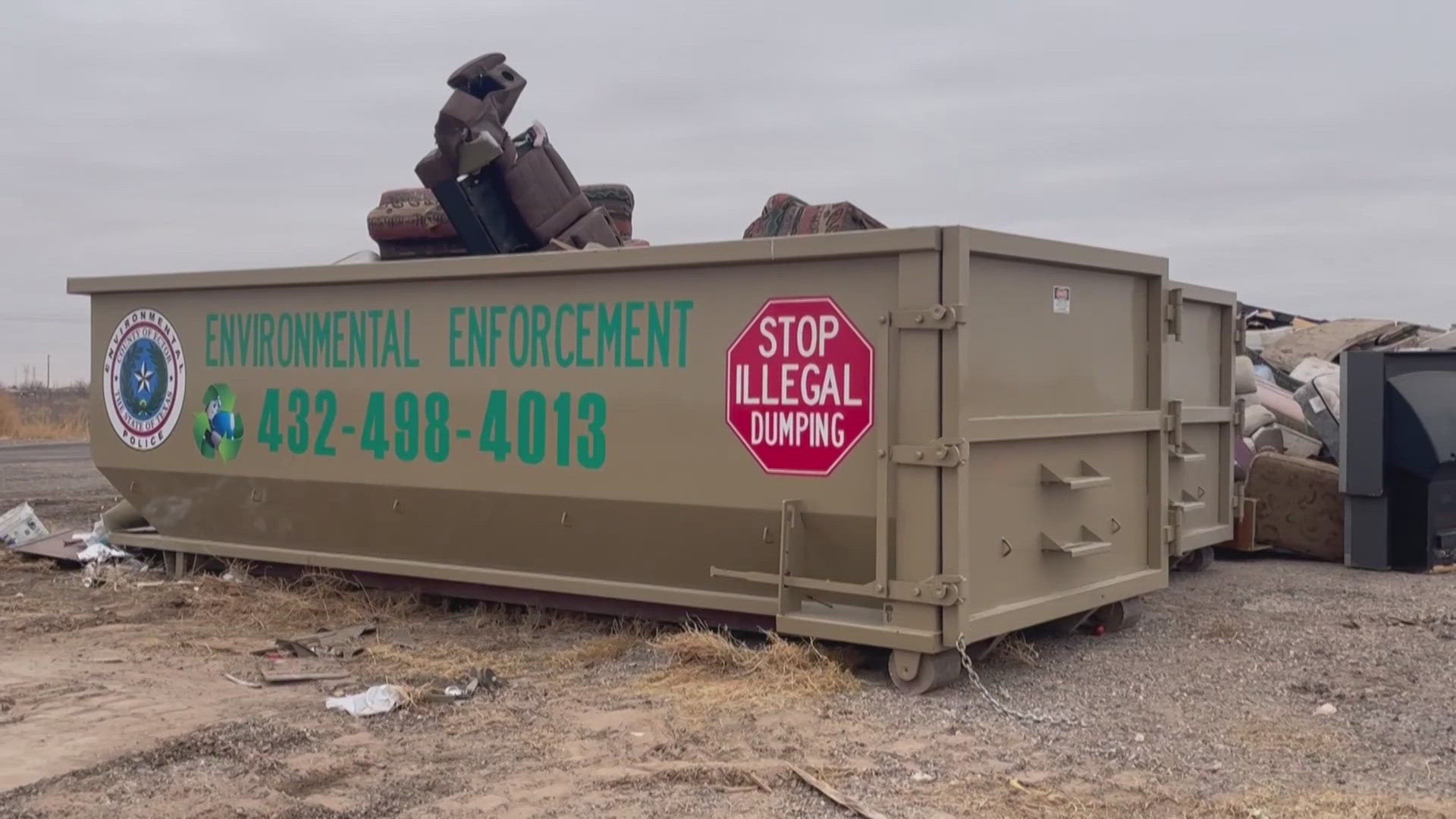 So far in 2024, the Ector County Environmental Enforcement has received nearly 180 citizen calls about illegal dumping.