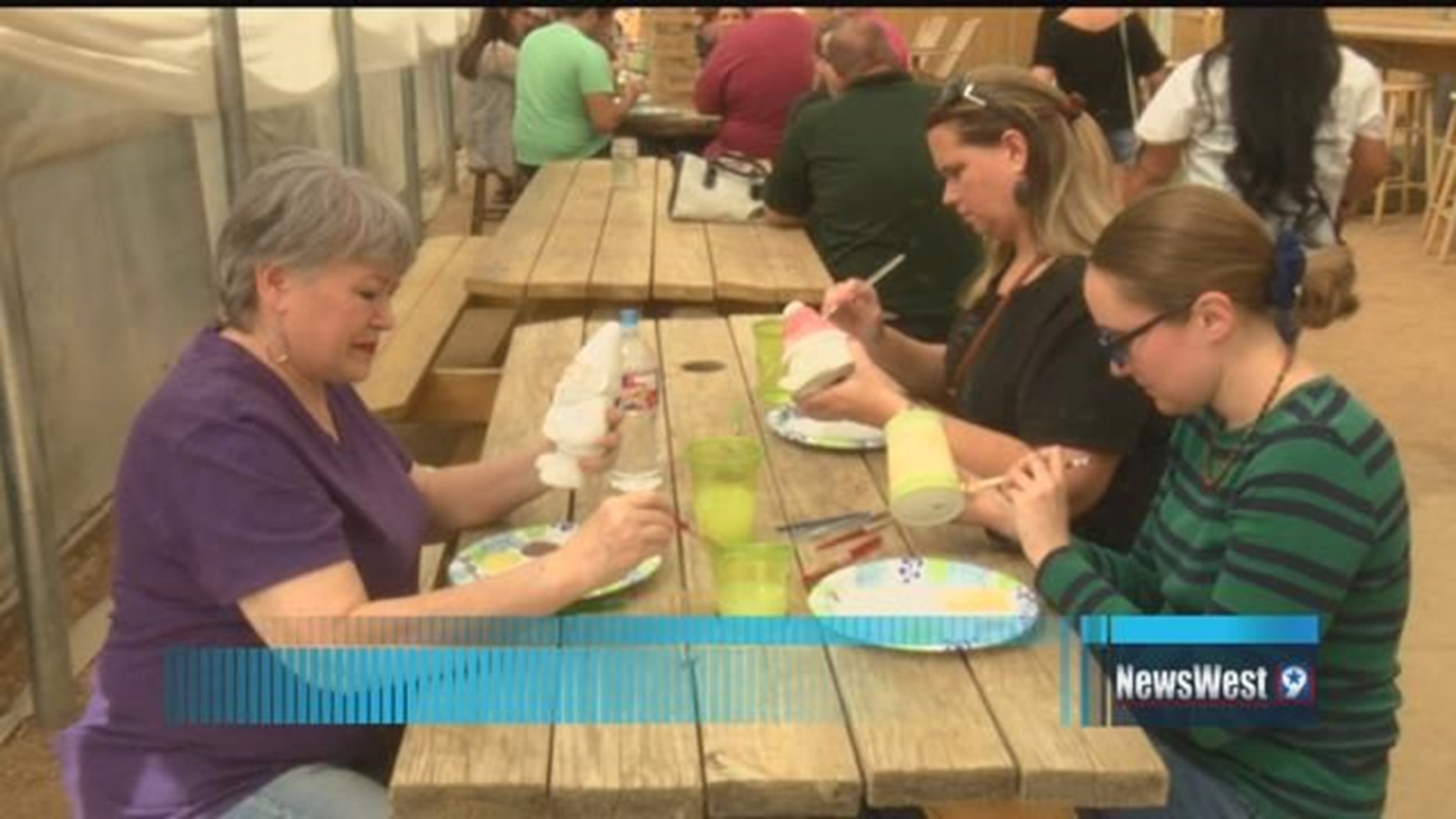 Midland Beer Garden hosts painting session