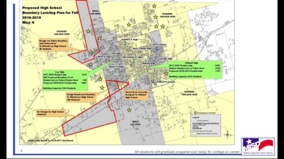 Midland ISD proposed secondary school boundary changes gets number of