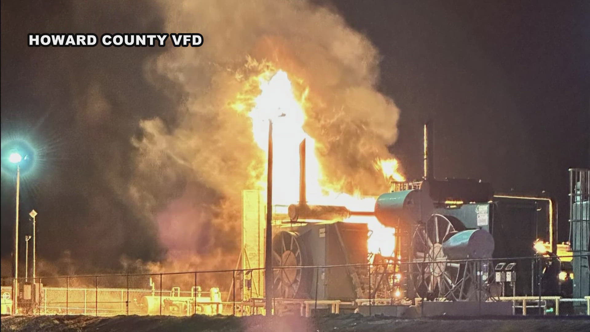 The Howard County Volunteer Fire Department alongside the operator were able to isolate the compressor and extinguish the fire.