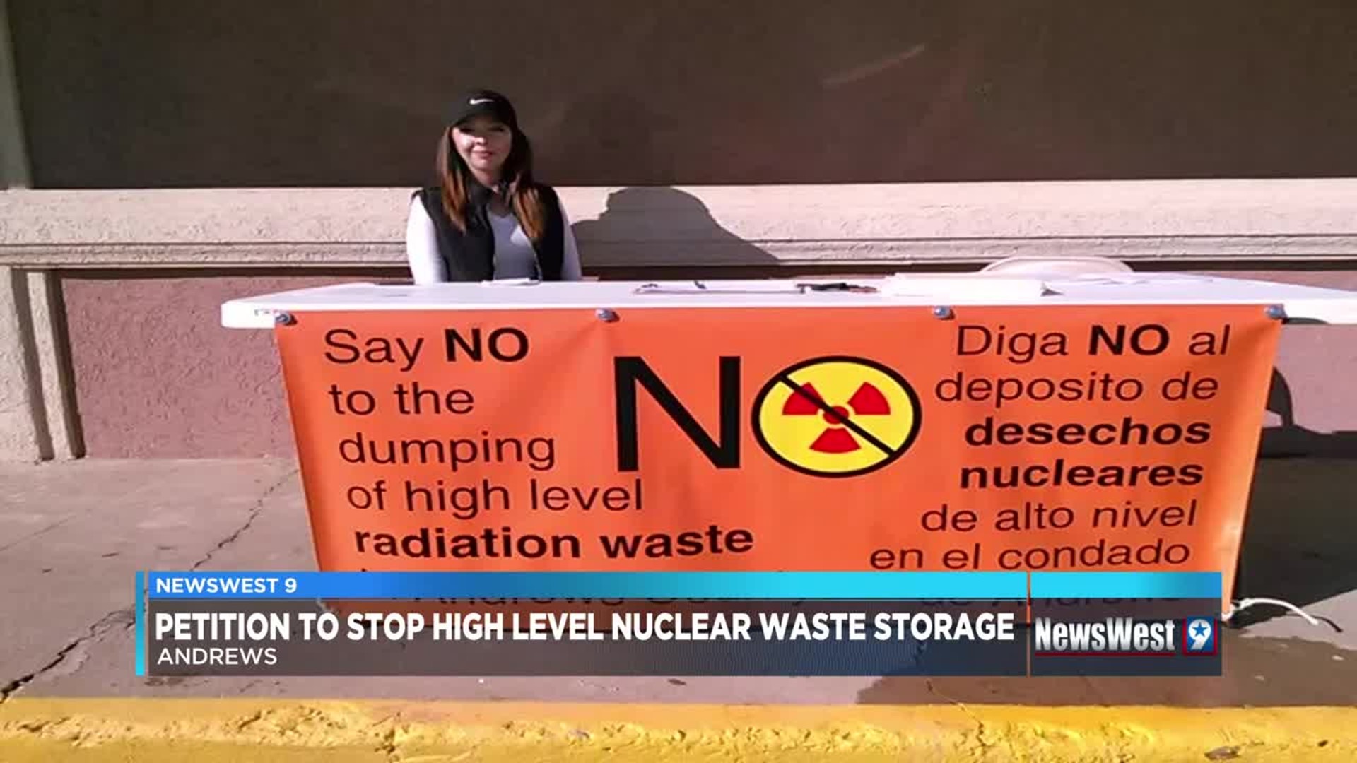Protesters try to stop bulding of high-level radioactive waste facility in Andrews