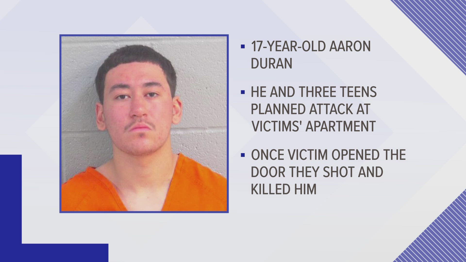 17-year-old Aaron Duran was charged for the murder of 19-year-old Jayshun Anders back in 2022.