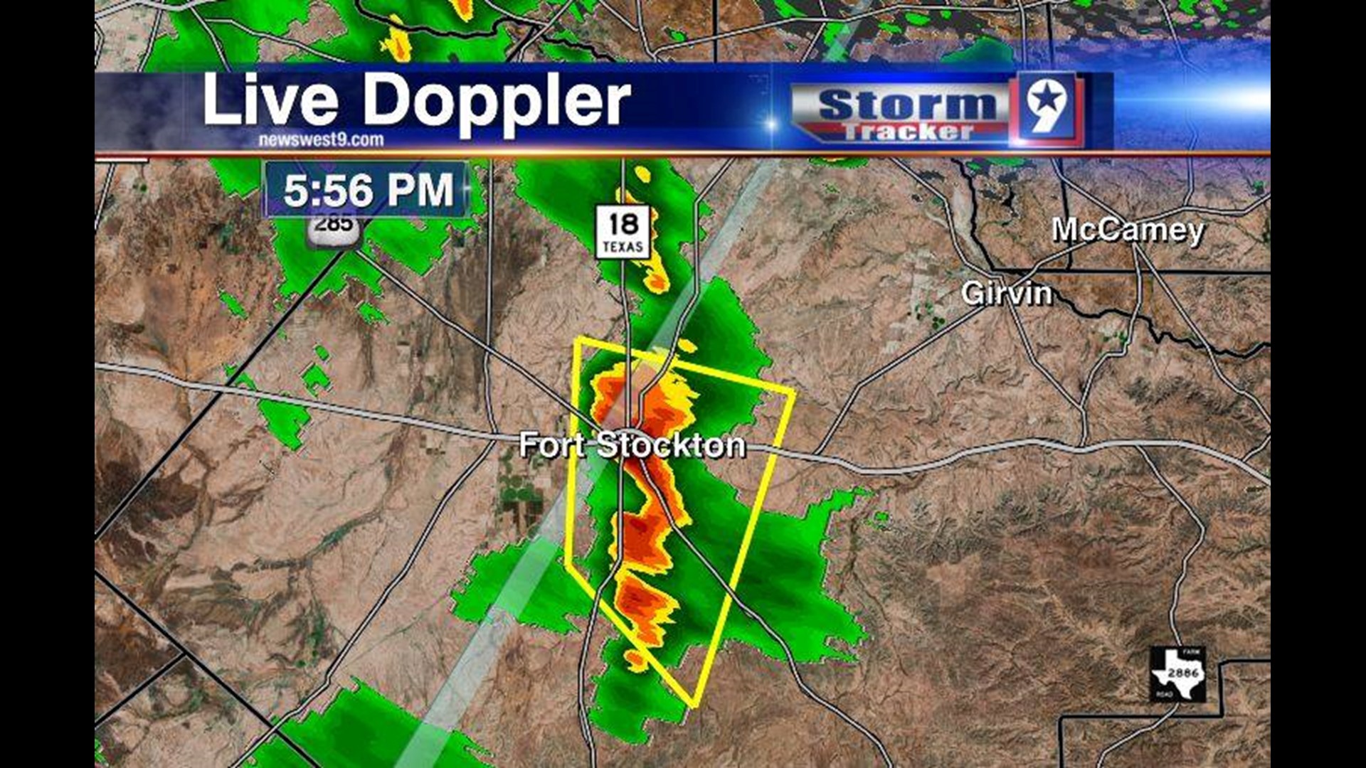 WEATHER ALERT Severe thunderstorm warning issued for Pecos County